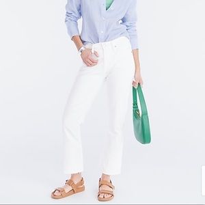 J Crew White Demi Boot Crop Jeans